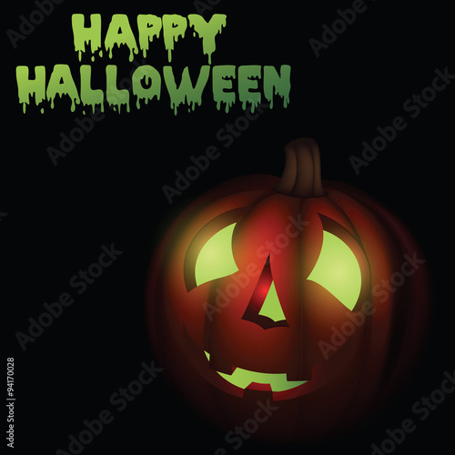 Happy Halloween-pumpkin background, vector