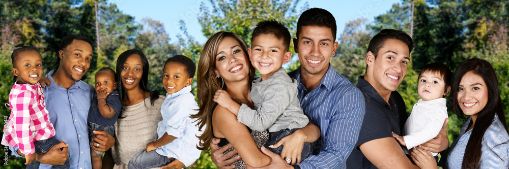 Fototapeta premium Group Of Families