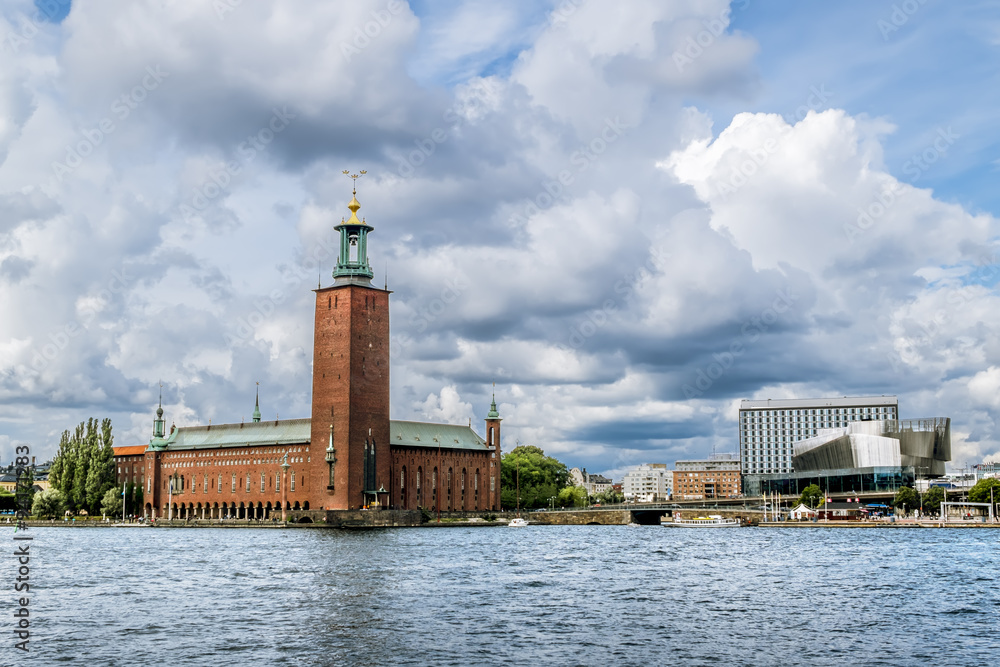 The tower of the Stockholm city hall in Stockholm.
