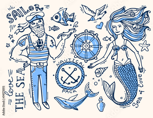 sailor and mermaid