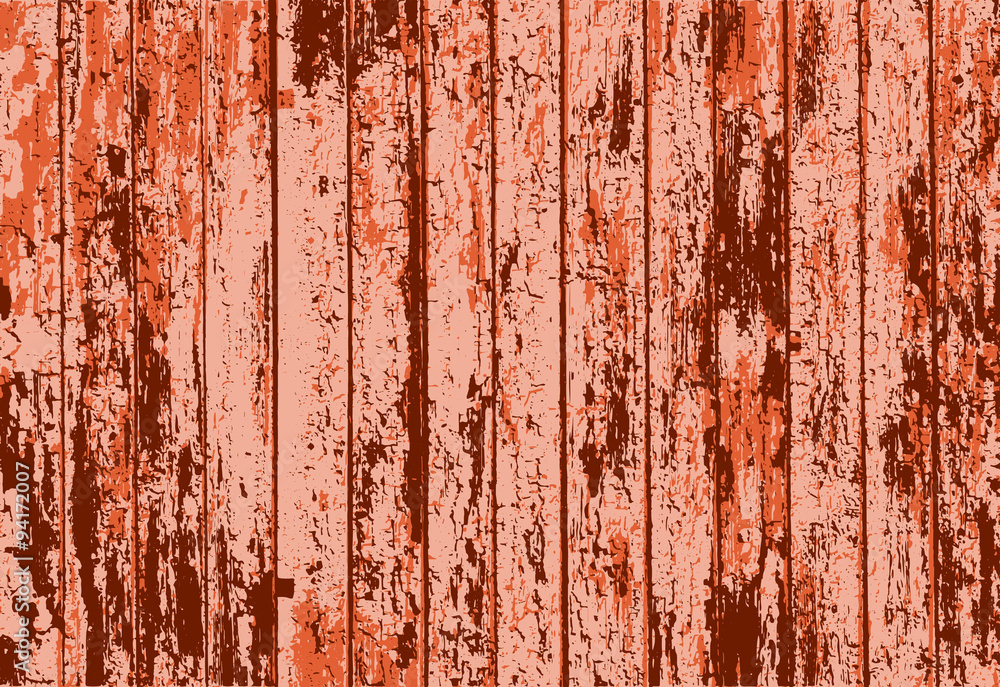 Vector texture of realistic orange rusted old painted wooden fence. Vector illustration Vector texture of realistic orange rusted old painted wooden fence. Vector illustration