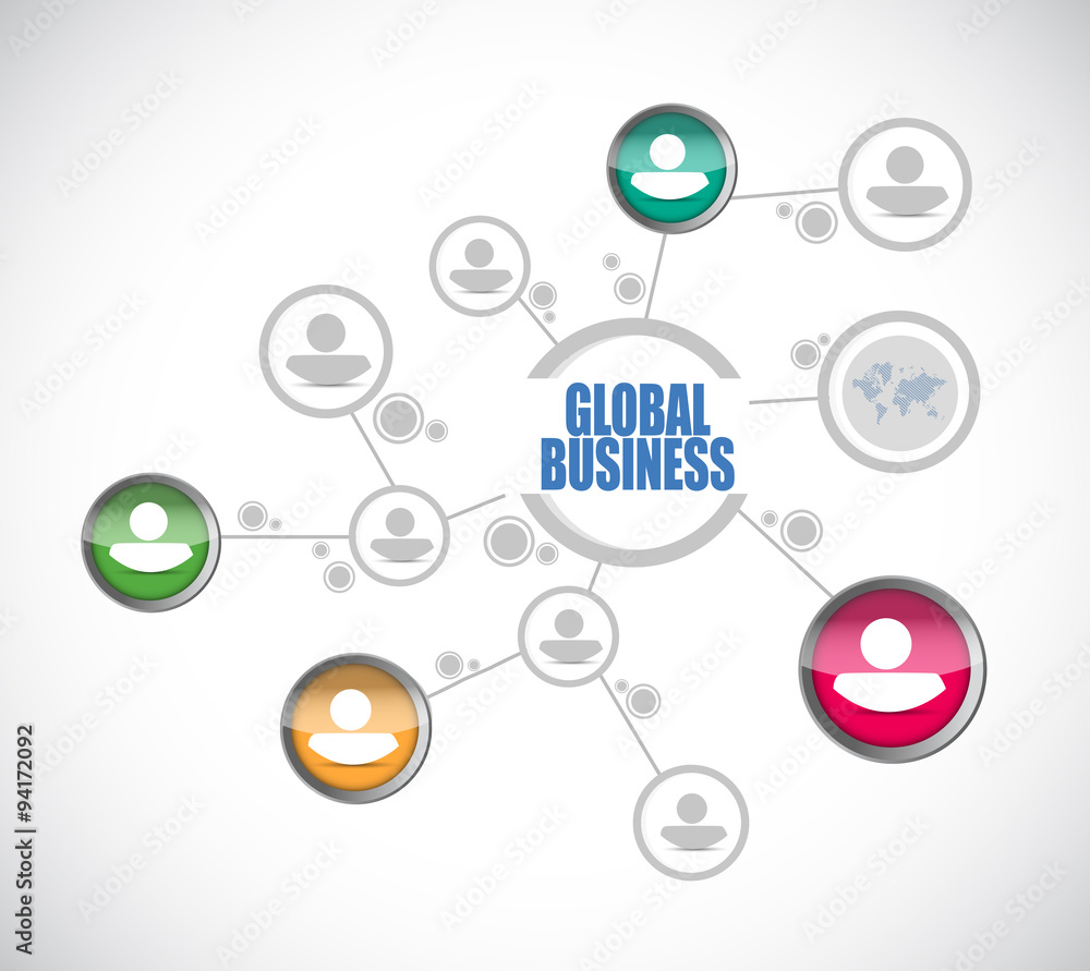 global business diagram sign concept global business diagram sign concept