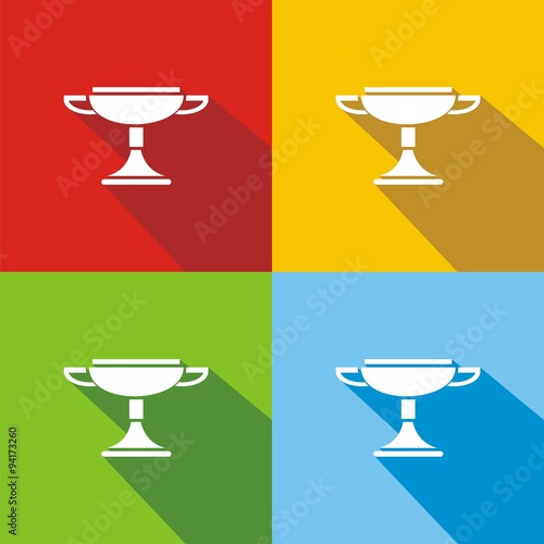 Icono de un trofeo de victoria deportiva. Copa de ganador de torneo