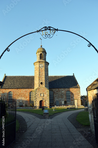 Evening sun on Elie Parish Church, Fife photo