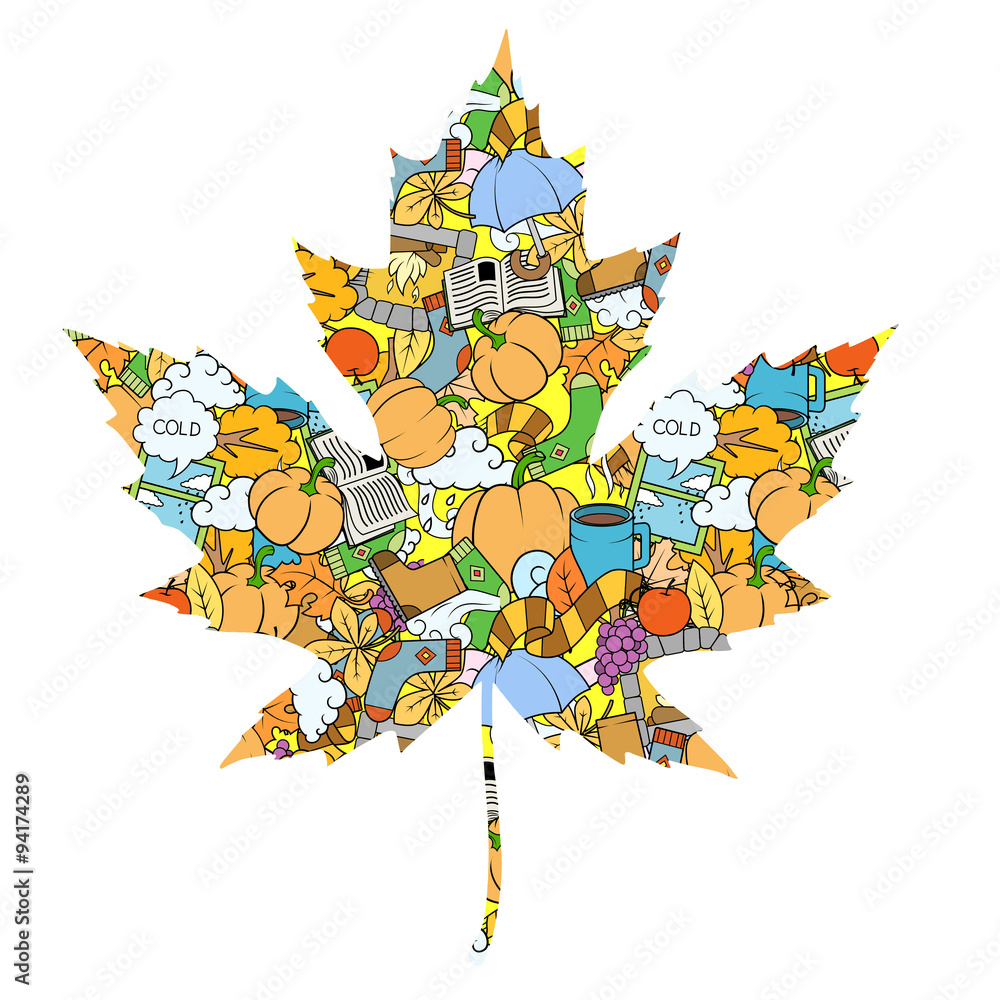 Maple leaf design elements vector illustration