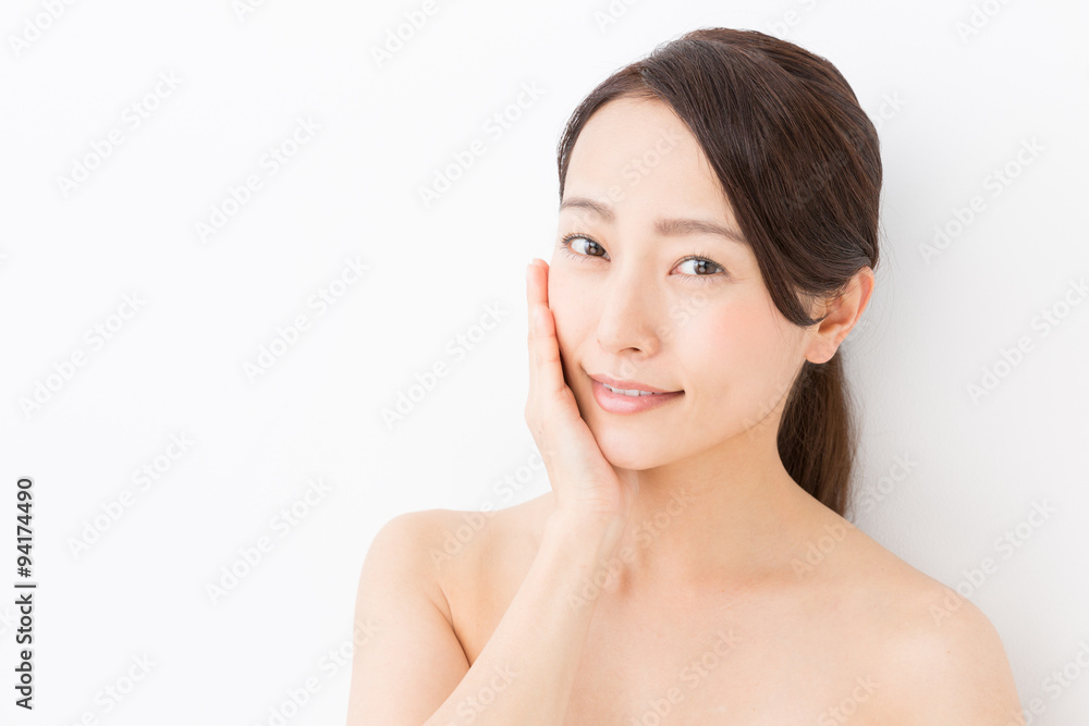 attractive asian woman beauty image on white background attractive asian woman beauty image on white background