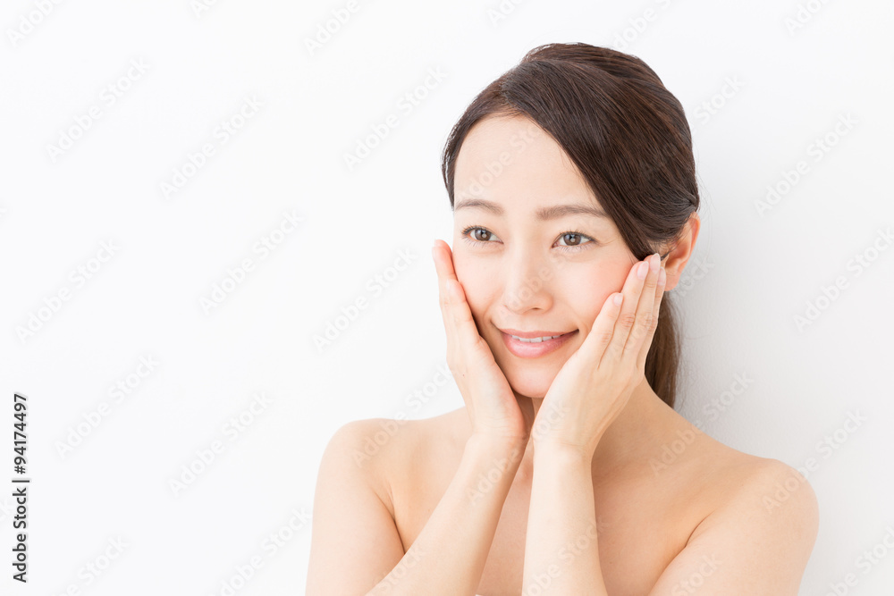 attractive asian woman beauty image on white background attractive asian woman beauty image on white background