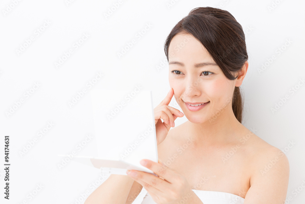 attractive asian woman beauty image on white background attractive asian woman beauty image on white background