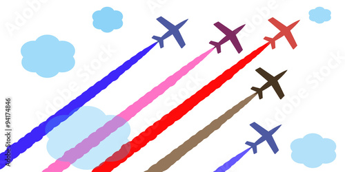 vector colorful aircraft