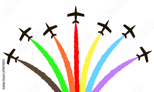 vector colorful aircraft