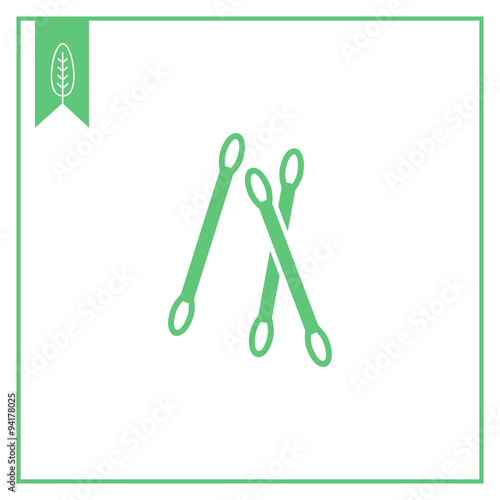 Cotton swabs icon