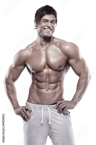 Strong Athletic Man showing muscular body