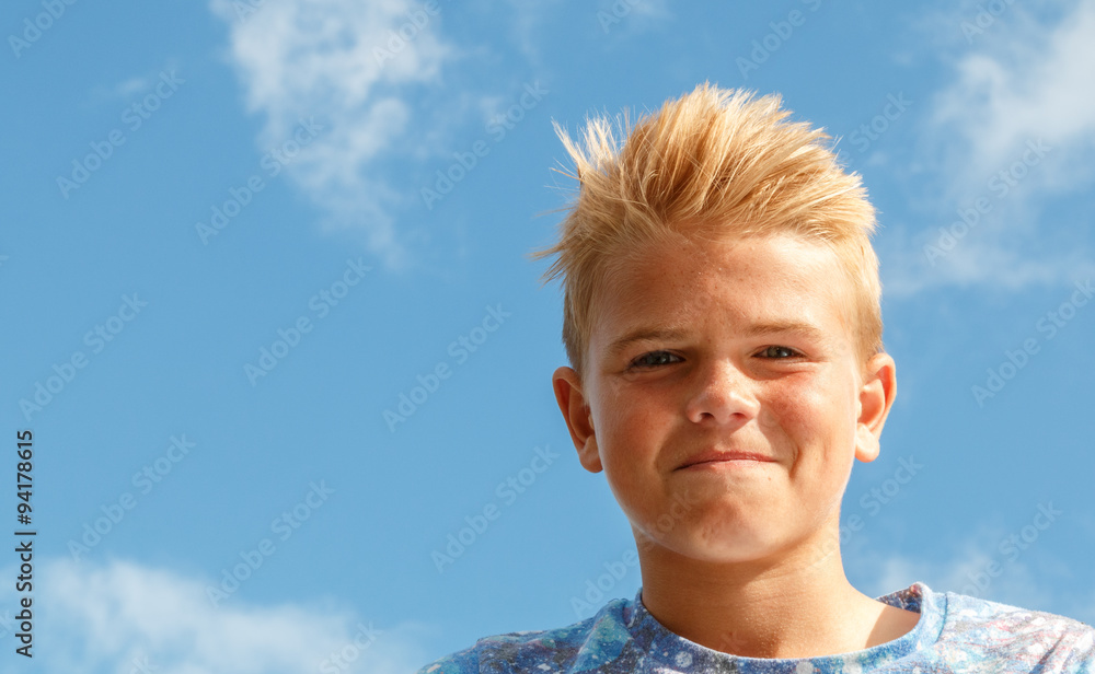 Smiling Boy With Freckles And Spiky Hair Stock Photo - Download Image Now -  Child, Spiky Hair, 6-7 Years - iStock