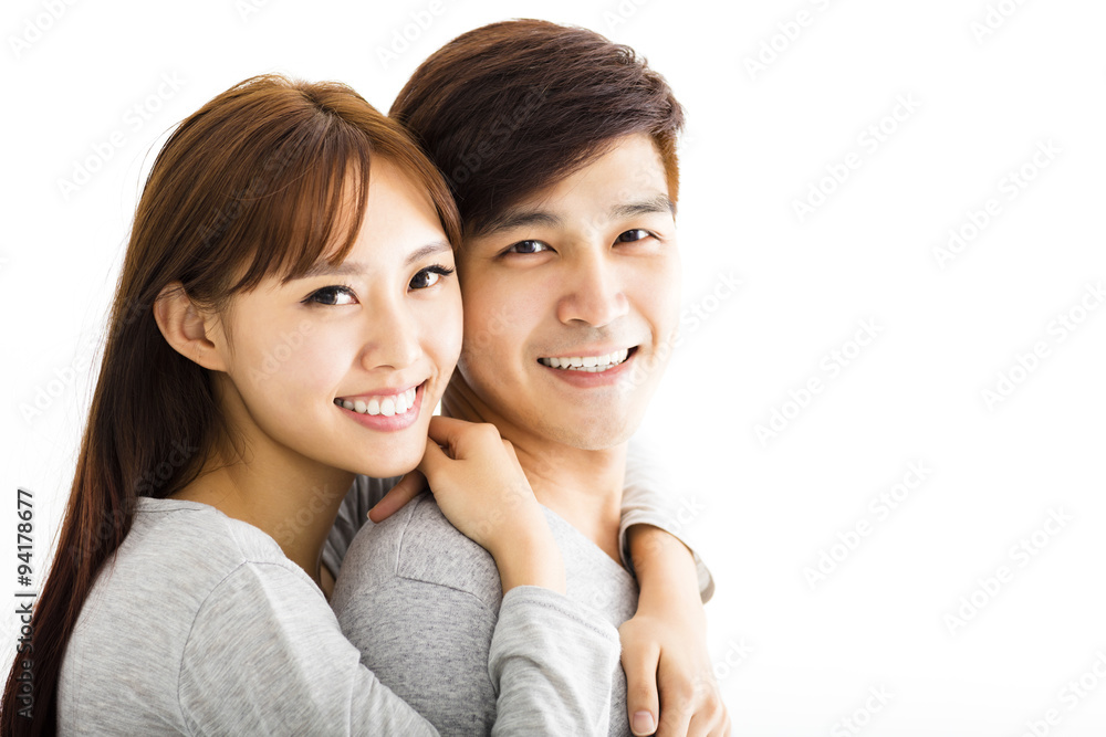 Closeup portrait of beautiful happy couple Closeup portrait of beautiful happy couple