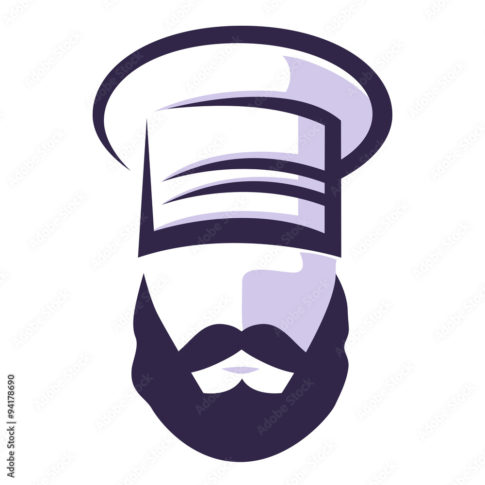 Chef With Beard Silhouette Icon Chef With Beard Silhouette Icon