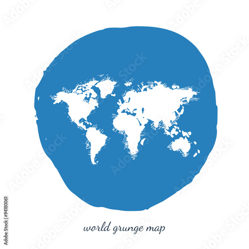 World Map Watercolor  Vector illustration