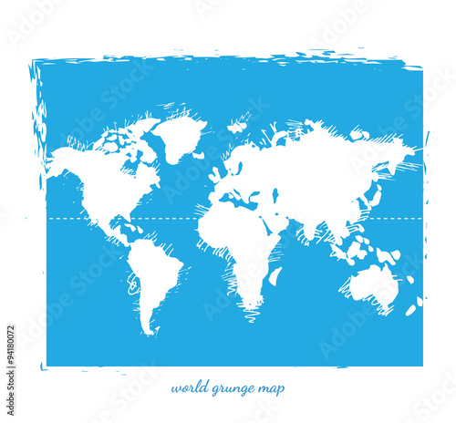 World Map Watercolor  Vector illustration