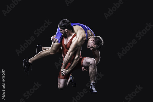 Wrestler performs a throw isolated © 27mistral