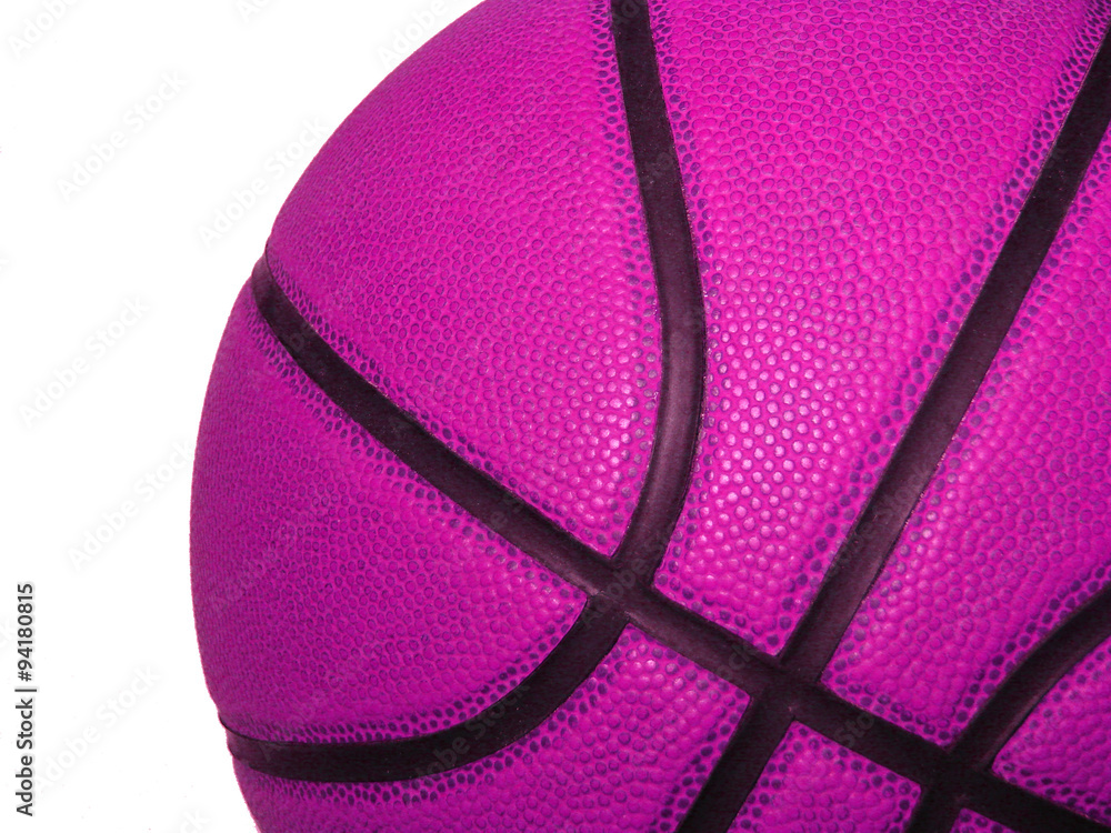 Fototapeta premium pink basketball with white background and space for text