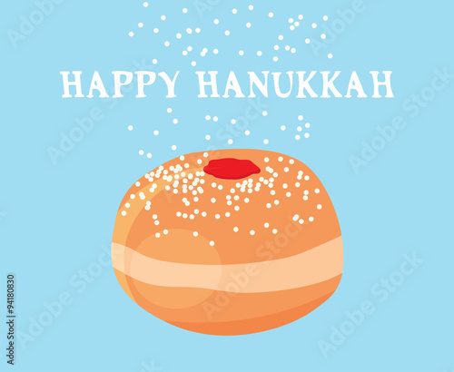 funny hanukkah card.  jewish holiday abstract illustration