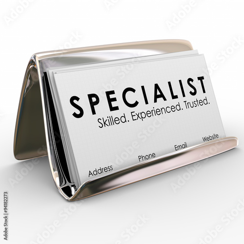 Specialist Professional Experienced Skilled Business Cards photo
