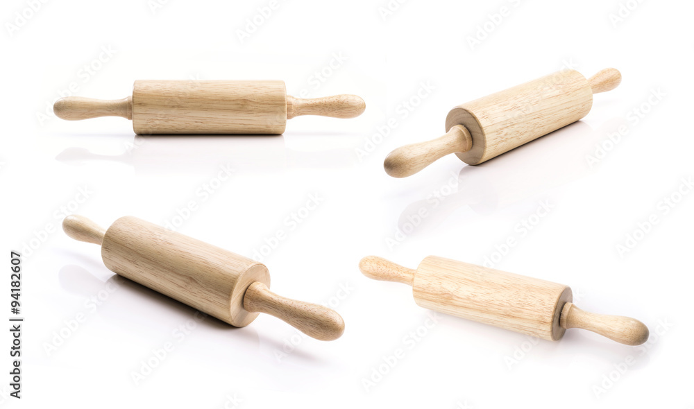 Rolling pin isolated on white Rolling pin isolated on white