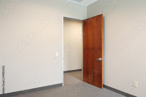 empty office with door open