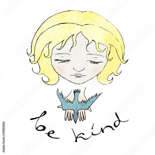 Be kind. Illustration of kindness.