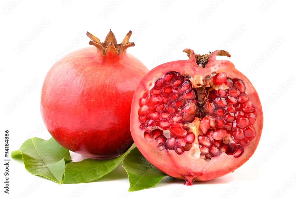 Pomegranate on white background. Pomegranate on white background.