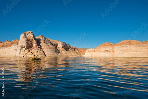 kayaker paddling the calm waters of Lake Powell Utah © Krzysztof Wiktor