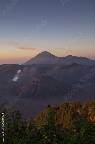Sunrise at Mount Bromo volcano East Java, Indonesia. © devilkae