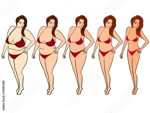 Female on the way to slimming