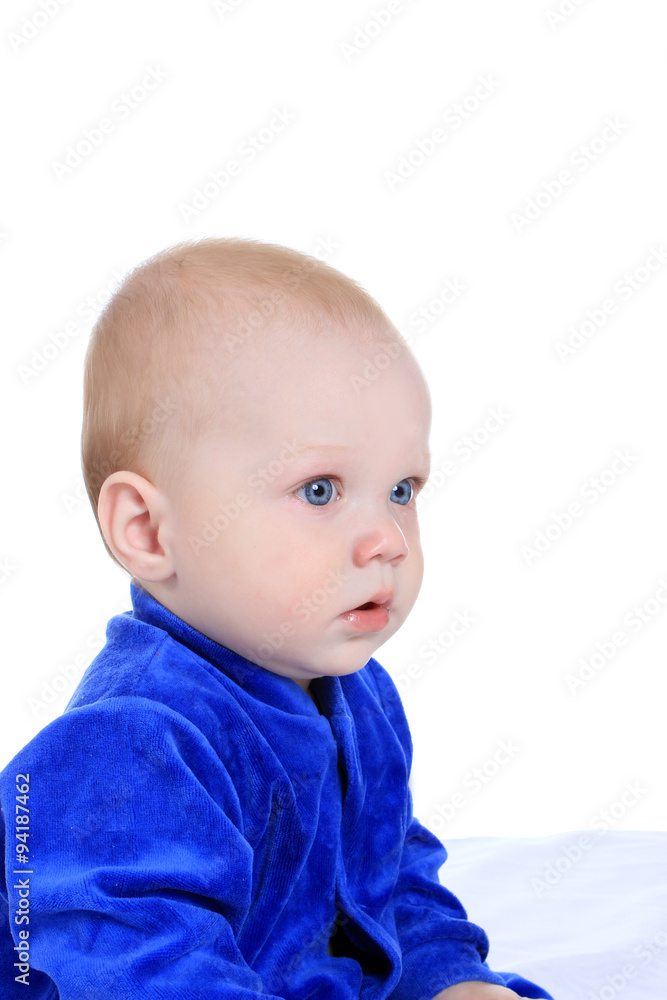 Adorable baby boy on blanket Adorable baby boy on blanket
