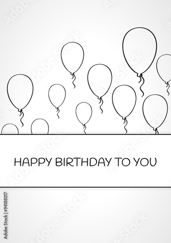 linear birthday card