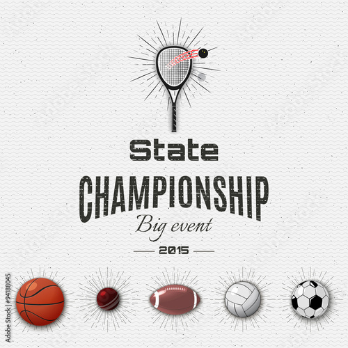 State championship insignia  and labels for any use