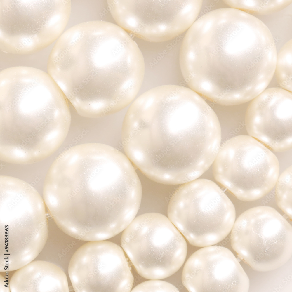 Pile of pearl on the white background Pile of pearl on the white background
