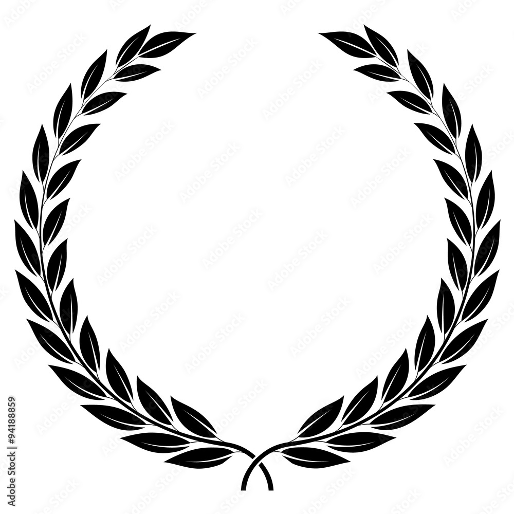 laurel wreath - symbol of victory and achievement. Stock Vector | Adobe ...