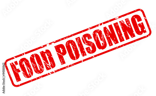 FOOD POISONING red stamp text