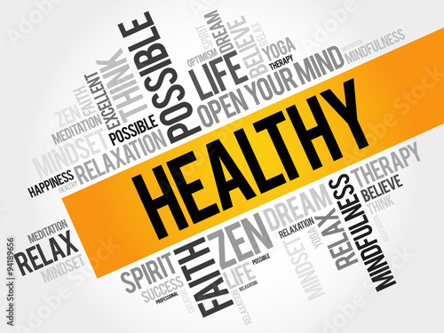 Healthy word cloud concept