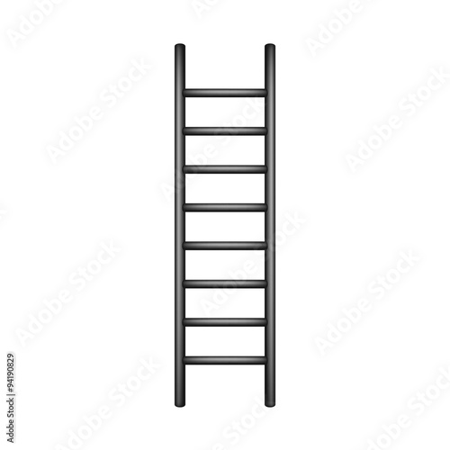 Wooden ladder in black design
