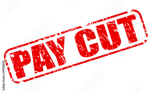 PAY CUT red stamp text