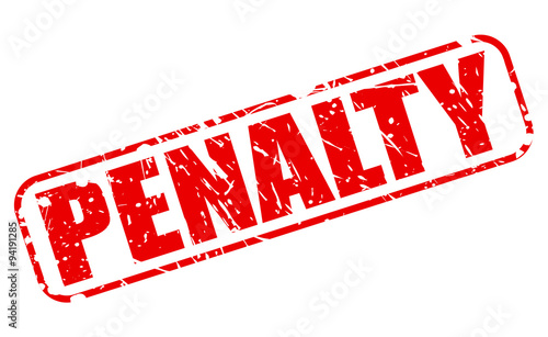 PENALTY red stamp text