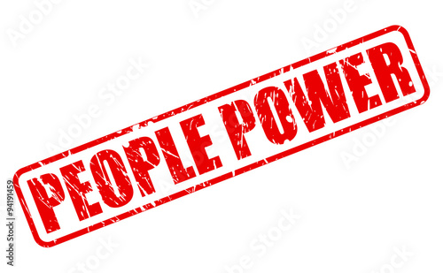 Bild auf Leinwand PEOPLE POWER red stamp text