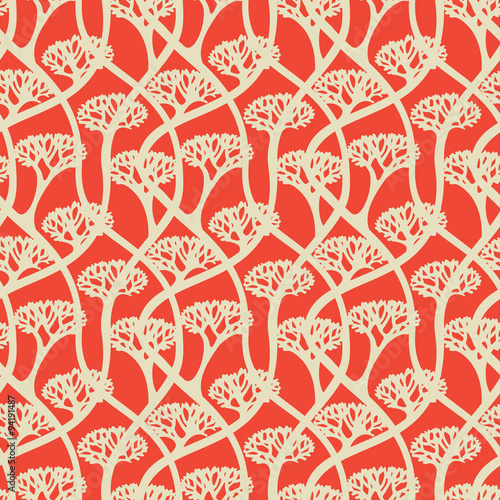 Seamless texture - thickets of trees