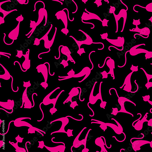 可愛いネコをパターンに