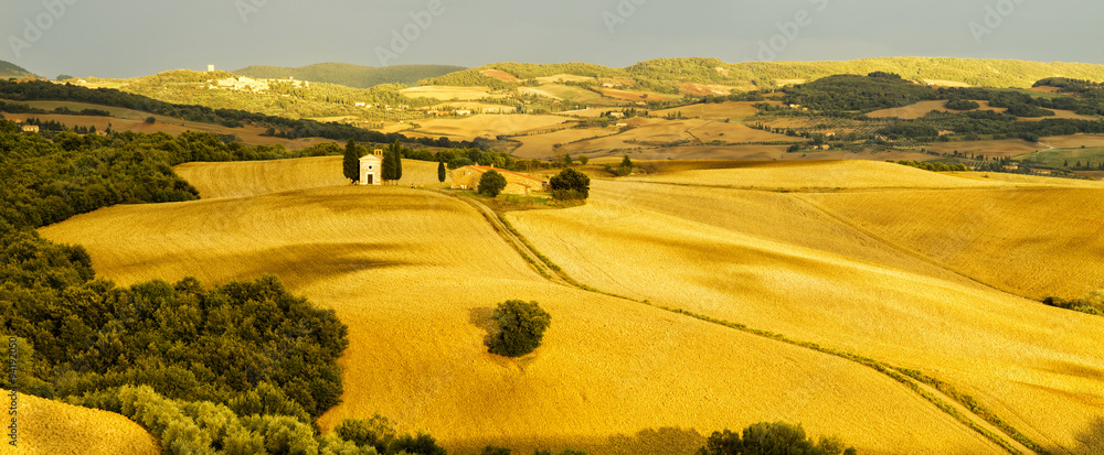 Obraz premium słoneczny poranek w Toskanii,Val d'Orcia,Włochy