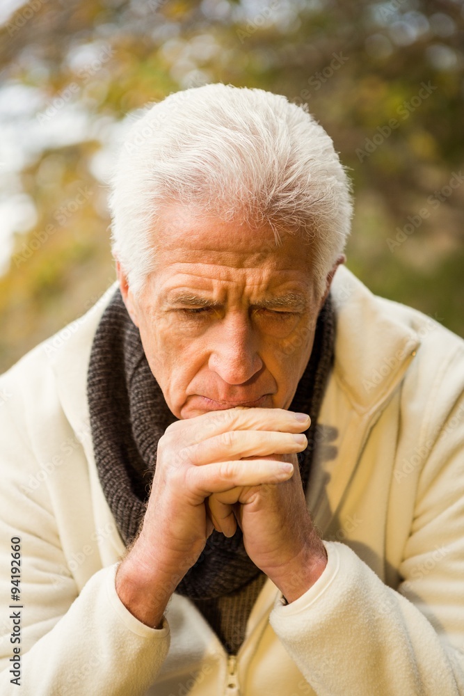 Senior man in the park Senior man in the park