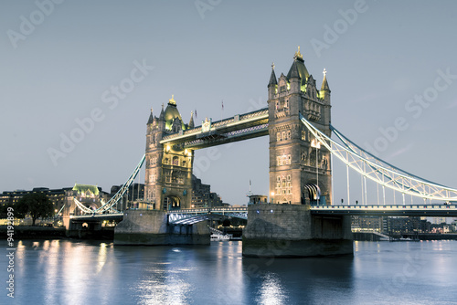 Tower Bridge at night  London  United Kingdom