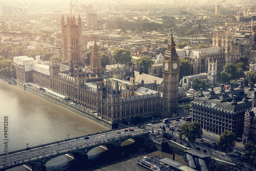 Fototapeta Widok z lotu ptaka miasta Londyn