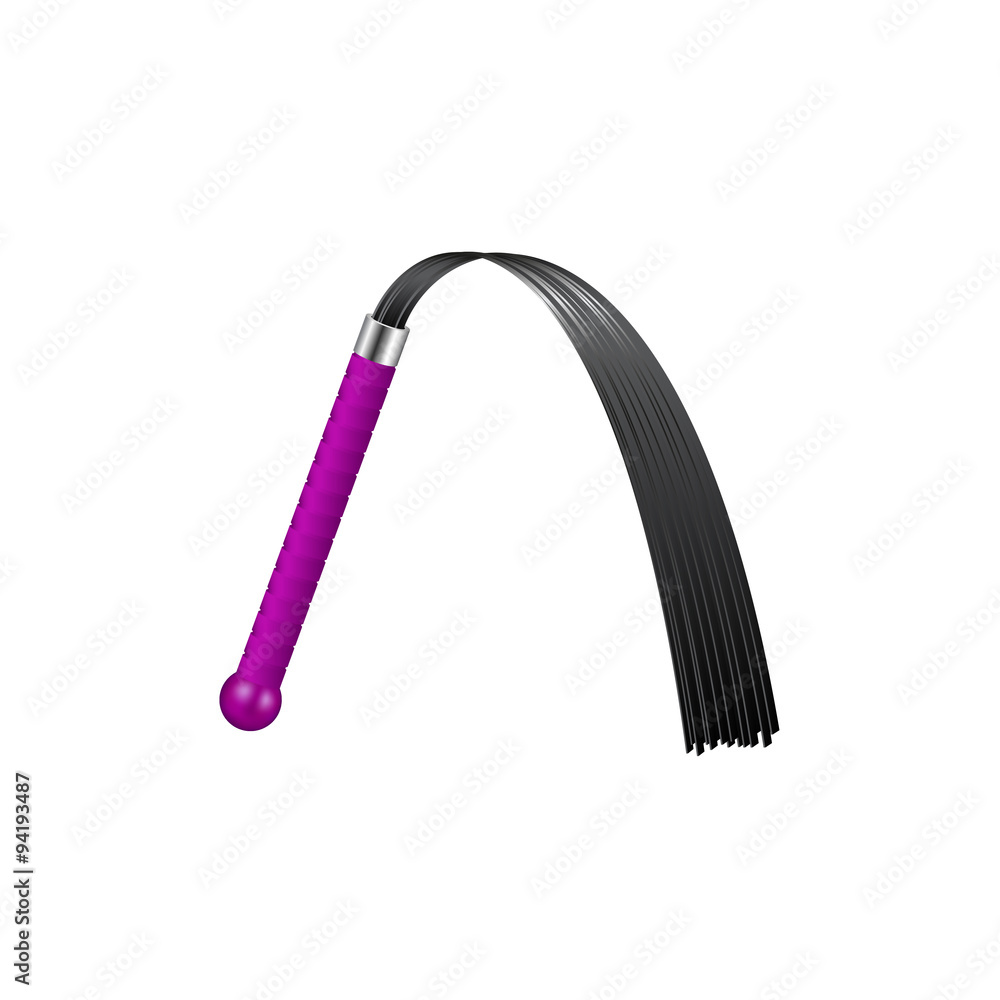 Whip with purple handle Whip with purple handle